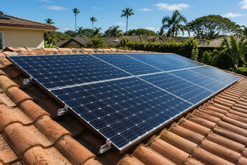 Installation de panneaux solaires à Saint-Lambert-la-Potherie